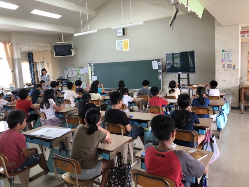 ７月３１日 金 前半終わりの会 学校風景 北中城村立 北中城小学校